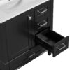 Bathroom Vanity, Modern Bathroom Cabinet With Sink Combo Set, Bathroom Storage Cabinet With A Soft Closing Door And 3 Drawers, Solid Wood Frame - Black - Image 16