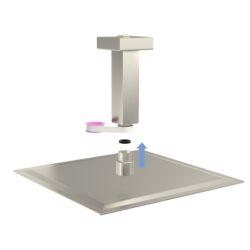 Ceiling Mounted 3" Shower Arm With Flange, Stainless Steel - Brushed Nickel