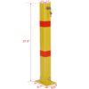 Square Parking Bollard Pole Barrier With Lock For Car Parking Protection And Home Garage Street Decor - Yellow - Image 3