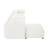 Modular Sectional Sofa With Storage, Cylindrical Support Chenille 4 Seat L Shaped Design - White - Image 12