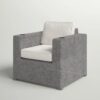 Aviara - Outdoor Club Chair Timeless Comfort With Plush Cushions - Gray Mix - Image 4