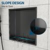 Stainless Steel Shower Niche 15" X 15" For Bathroom And Kitchen - Gunmetal Black - Image 6