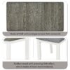 7 Piece Dining Table Set Retro Style With Extendable Table And 6 Upholstered Chairs - Antique Brown / White - Image 7