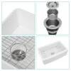 Classic Ceramic Farmhouse Sink Workstation 33" Single Bowl With Durable - White - Image 9