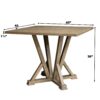 5 Pieces Set Counter Table Set Square Counter Table Solid Wood Modern Farmhouse Rustic Look Distressed Look - Grayish Brown - Image 8