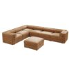 Modern (Set of 6) Modular Sectional Sofa With Storage In Soft - Camel - Image 14