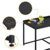 Monty - Wood Grain 3 Piece Coffee Table Set With Raised Edges (Set of 3) - Black - Image 3