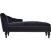 Velvet Chaise Lounge, Button Tufted Right Arm Facing Lounge Chair With Nailhead Trim For Living Room - Black - Image 27