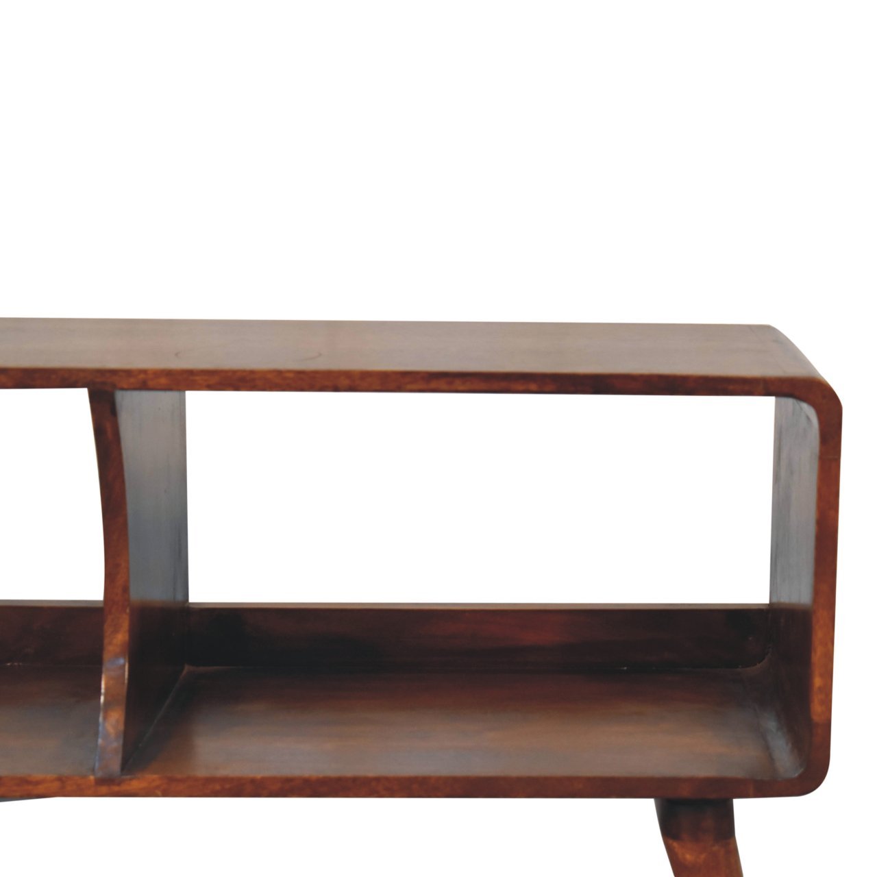 Curved Double Slot Media Unit - Dark Brown - Image 5