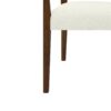 Mid Century Modern Arm Dining Chair (Set of 2) With Rattan Backrest - Beige / Walnut - Image 11