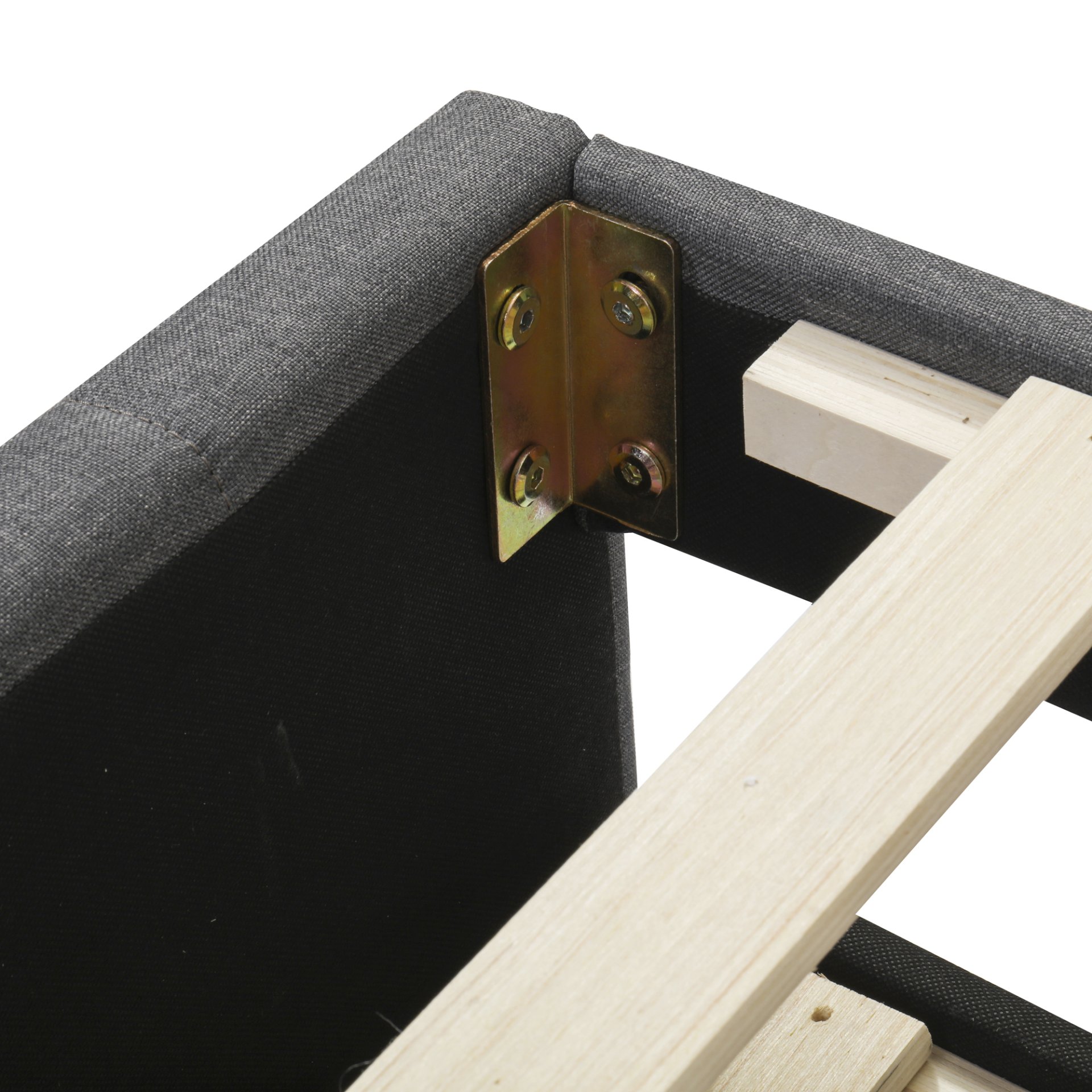 Twin Size Upholstered Platform Bed With Trundle And 3 Drawers - Gray - Image 12