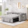 Multi Functional Sofa Bed With Cup Holder And USB Port For Living Room Or Apartments - Gray - Image 8