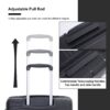 Hardshell Suitcase Double Spinner Wheels Pp Luggage Sets Lightweight Durable Suitcase With Tsa Lock, 3 Piece Set (20/24/28) - Black - Image 6