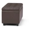 Cosmopolitan - Storage Ottoman - Chocolate Brown - Image 3