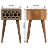 Inlay - Mini Bone Bedside Table - Brown Oak - Image 11
