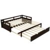 Extending Daybed With Trundle, Daybed With Trundle - Espresso - Image 4