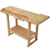 55" Wood Workbench For Garage Workshop And Home - Natural - Image 5