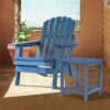 Oversize Outdoor Folding Adirondack Chair, Patio Chair For Garden Backyard Porch Pool Deck Firepit - Blue - Image 19