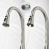 Classic High Arc Kitchen Faucet With Pull Down Sprayer, Stainless Steel - Brushed Nickel - Image 5