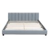 Queen & Twin Long Size Upholstered Platform Bed, Mother & Child Bed - Gray - Image 24