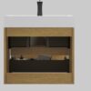 Alice - U040-Alice24-106 Bathroom Vanity With Sink, Large Storage Wall Mounted Floating Bathroom Vanity For Modern Bathroom - Oak / White - Image 9
