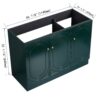 Contemporary 48" Freestanding Bathroom Vanity With Soft Close Cabinet Doors, Excluding Sink - Dark Green - Image 5