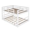Full Over Full Classic Bunk Bed & Ladder - White - Image 3
