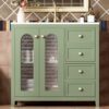 Bathroom Vanity With Two Soft Close Doors, Adjustable Shelves And Three Drawers - Green - Image 21
