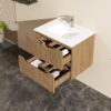 24" Wall Mount Bathroom Vanity Cabinet Floating (Cabinet Only) - Walnut - Image 5