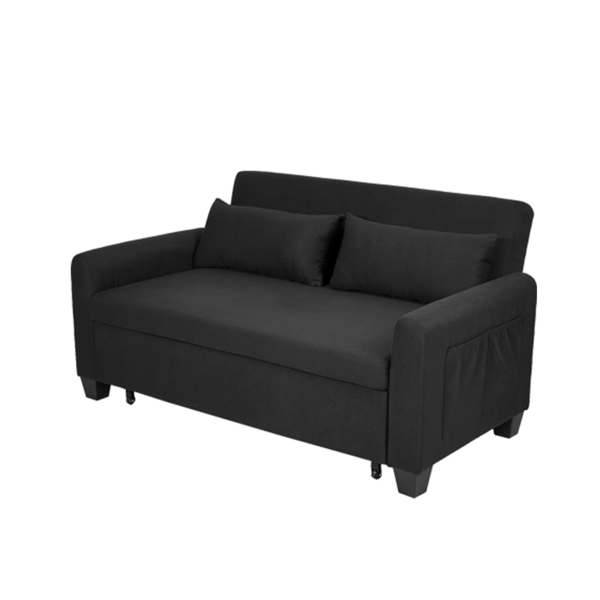 Balus - 2 In 1 Convertible Sofa Bed & Storage And Adjustable Backrest - Black - Image 10