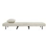 3 In 1 Foldable Linen Chaise Lounge With Adjustable Backrest Footrest & Detachable Pillow Convertible Chair Bed Accent Chair Small Space Sofa Bed For Living Room Bedroom And Office - Beige - Image 9