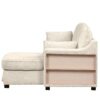 Pull Out Sleeper Sofa L-Shaped Couch Convertible Sofa Bed With Storage Chaise, Storage Racks And USB Ports - Beige - Image 20