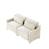 Elegant 2 Seater Sofa With Lumbar Pillows And Ergonomic Design - Beige - Image 15