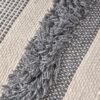 Karim - Faux Yarn Large Pouf, Durable - Ivory / Gray - Image 5