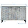 Accent Cabinet Farmhouse Style 3 Door Wooden Cabinet Sideboard Buffet Server Cabinet Storage Cabinet, For Living Room, Entryway, Hallway, Office, Kitchen And Dining Room - Natural Wood Wash - Image 12