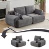 Compressed Sofa, 2 Seater Large Sectional Couches For Living Room - Gray - Image 4