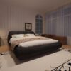 King Size Luxury Upholstered Platform Bed With Oversized Padded Backrest And Solid Wood Frame, Suitable For Multiple Heights Of Mattresses - Black - Image 3
