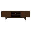 Alexa - Mid-Century Modern Style TV Stand - Dark Brown / Wood - Image 2