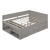 Full Size Daybed With Drawers And Shelves - Gray - Image 2