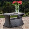 Berkeley - Chaise Lounge Side Table Outdoor Polyethylene Wicker - Brown Multi - Image 5