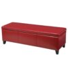 Glouster - Storage Ottoman Leather - Red - Image 10