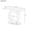 Console Table With Oval Base And Reinforced Bottom Plate For Stability - Gray - Image 2