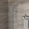 Chrome Round Dual Shower Heads Set With 10" Overhead And Hand Shower, Metal & Plastic Construction - Chrome - Image 2