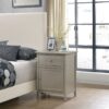 Chic Transitional Nightstand - Silver Champagne - Image 4