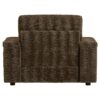 Oversized Chaise Lounge Indoor Rabbit Fur Sofa Bed With Storage Ottoman And Armrests Cup Holders With Deep Seat - Brown - Image 5