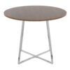 Cosmo - Canary Contemporary Dining Table - Chrome / Walnut - Image 2