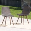 Dreamweaver - Outdoor Dining Chair With Powder Coated Legs (Set of 2) - Brown - Image 2