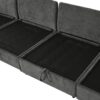 Versatile 6 Piece Modular Sofa Bed With Storage, Stylish Faux Double Layer Cushions, Comfortable & Durable Design, Perfect For Any Living Space - Gray - Image 16