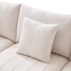 Modern Sectional Sofa With Vertical Stripes, 2 Pillows, 5 Seat Couch With Convertible Ottoman, Various Combinations, L-Shape Indoor Furniture - Beige - Image 8