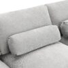 Modular Sectional With Storage Pockets, 5 Seat U Shaped Couch Set With Pillows, Free Combination Modern Cloud Sofa With 2 Movable Ottoman - Medium Gray - Image 9
